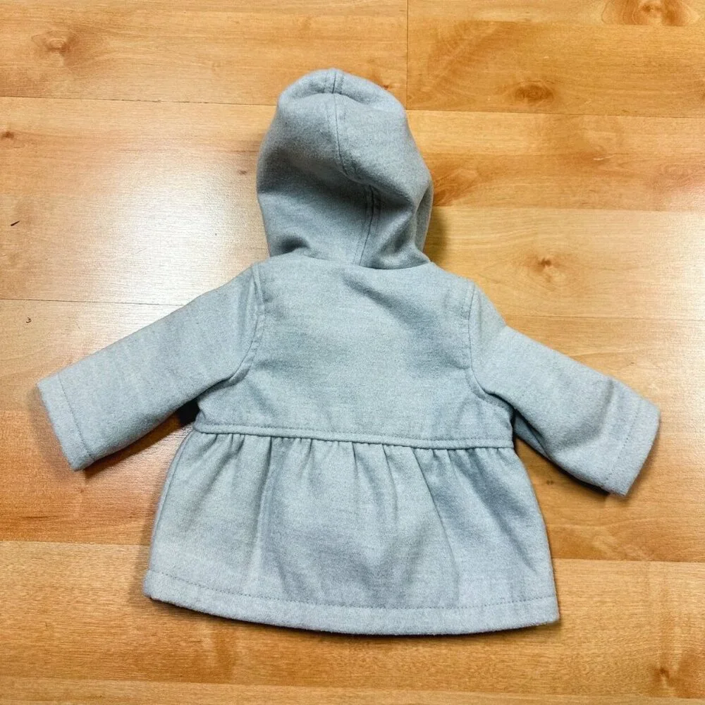 Old Navy Gray Hooded Toggle Closure Peacoat Baby Girl Size 0-3M